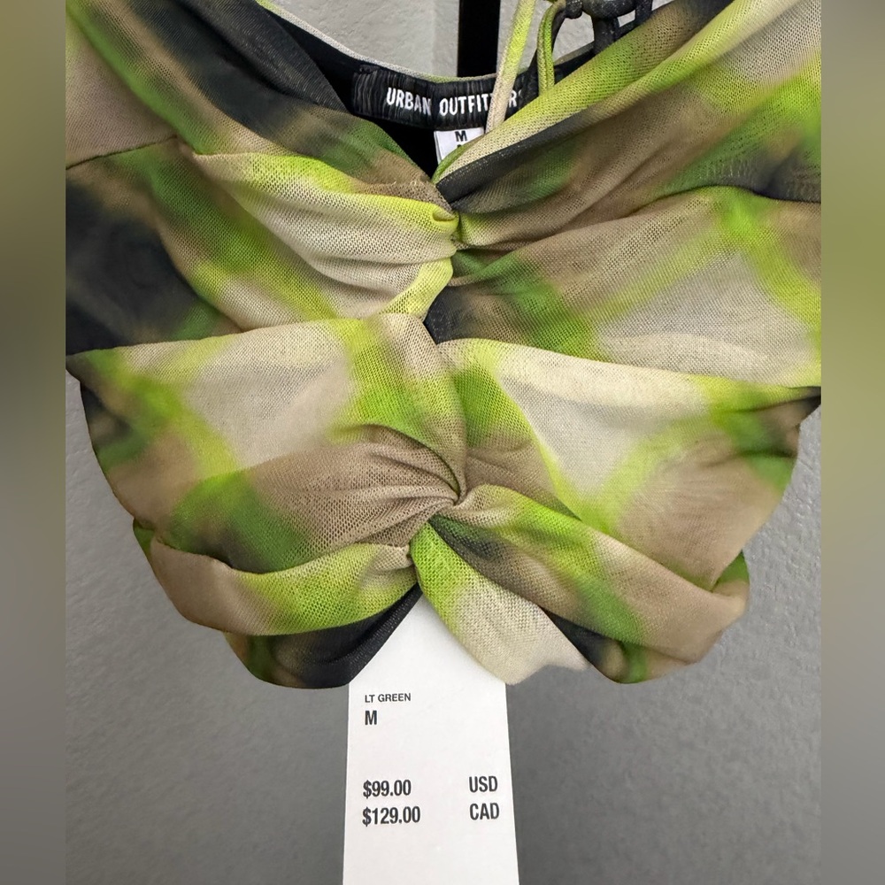 Urban Outfitters Green & Brown Plaid Boot Cut 2 piece set - Retails $99 NWT - Picture 3 of 7